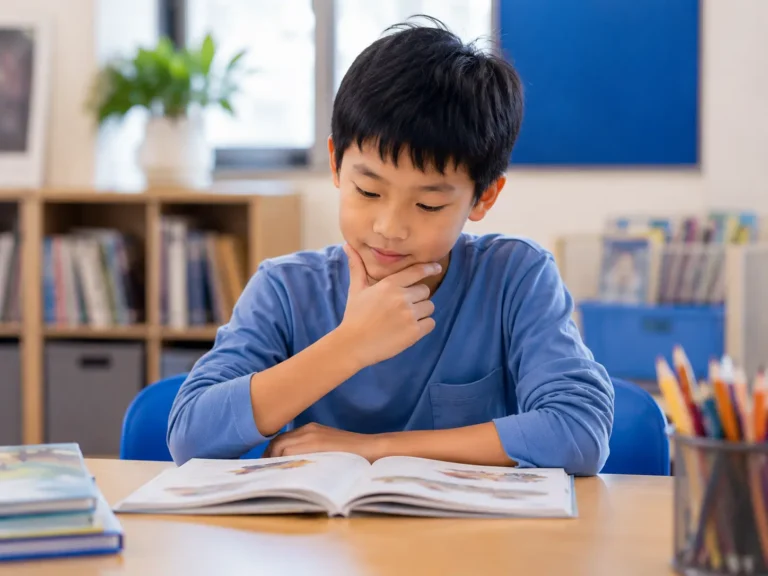學生思考英文故事內容