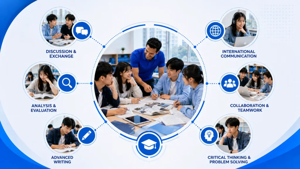 B2 First for Schools 課程幫助學生建立高階英語理解、討論與國際溝通能力