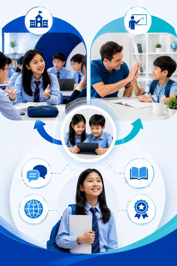 雙語學校與課外英文學習互補模式