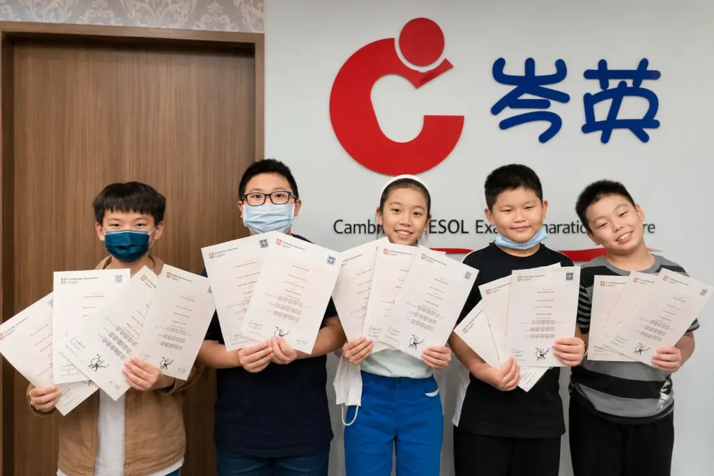 學生完成劍橋英語學習後展現成果