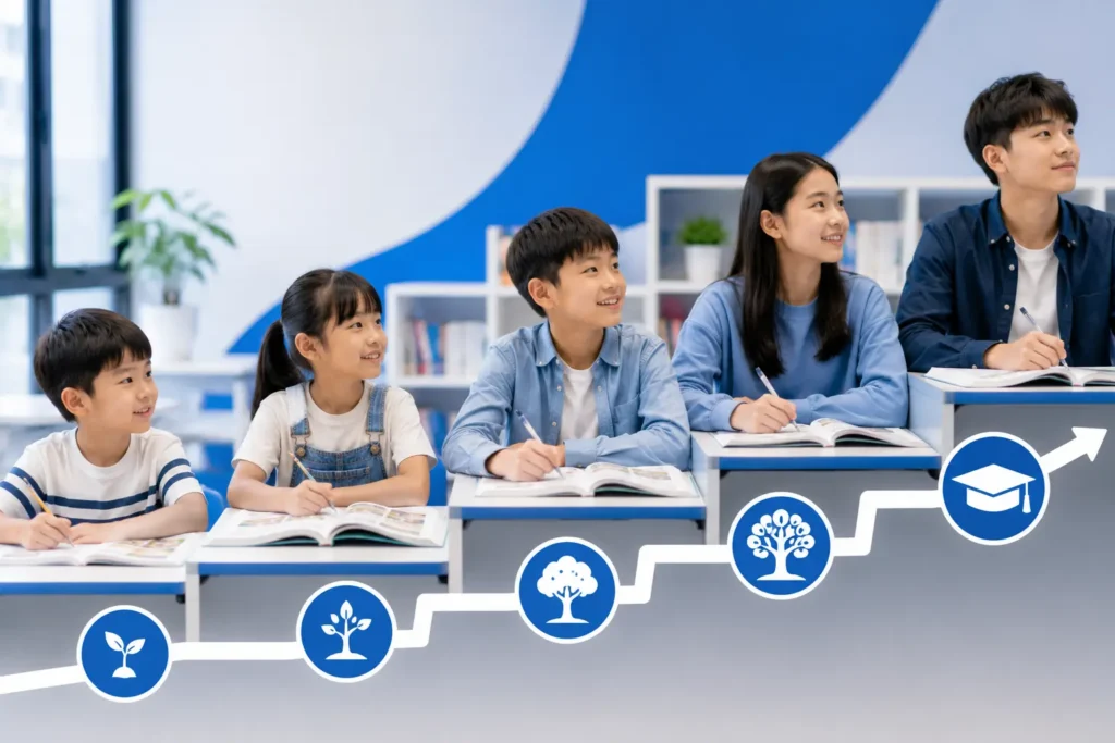學生在不同階段持續成長