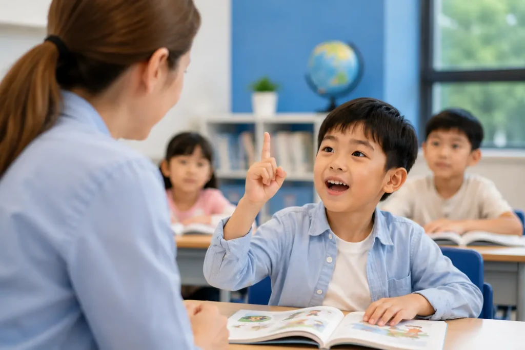 學生自信回答英文問題
