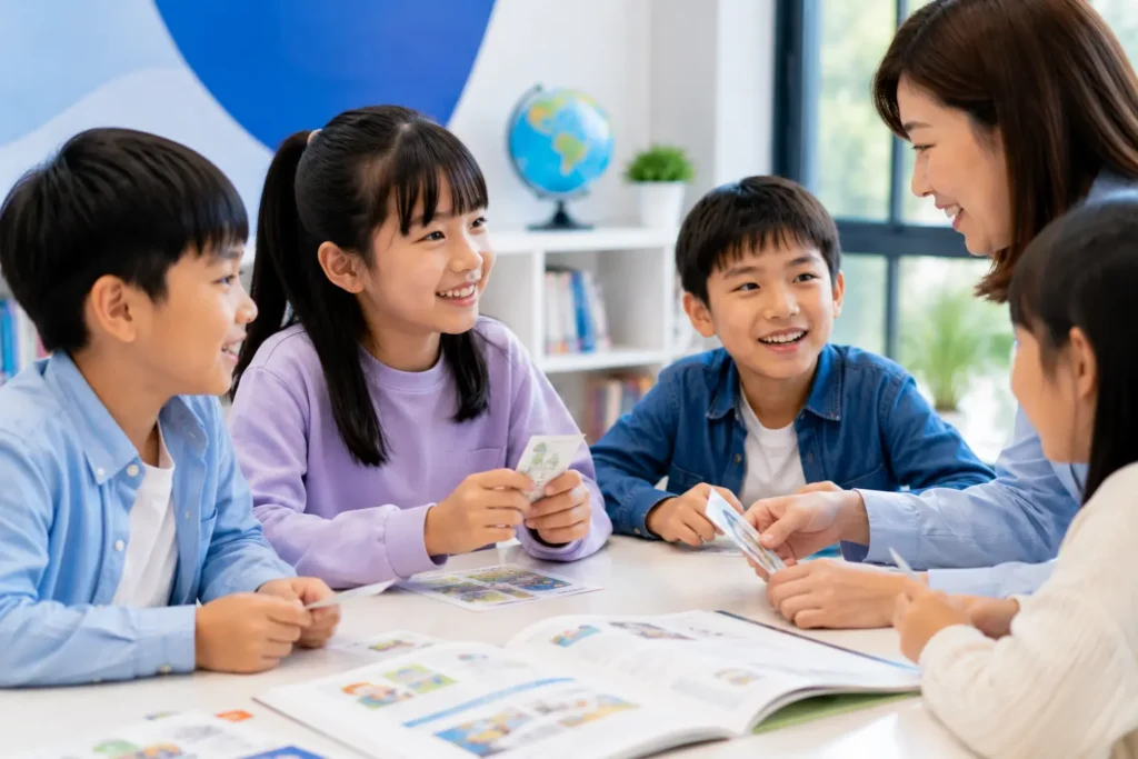 學生開心參與英文學習活動