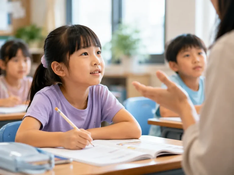 學生專心聆聽英文課程