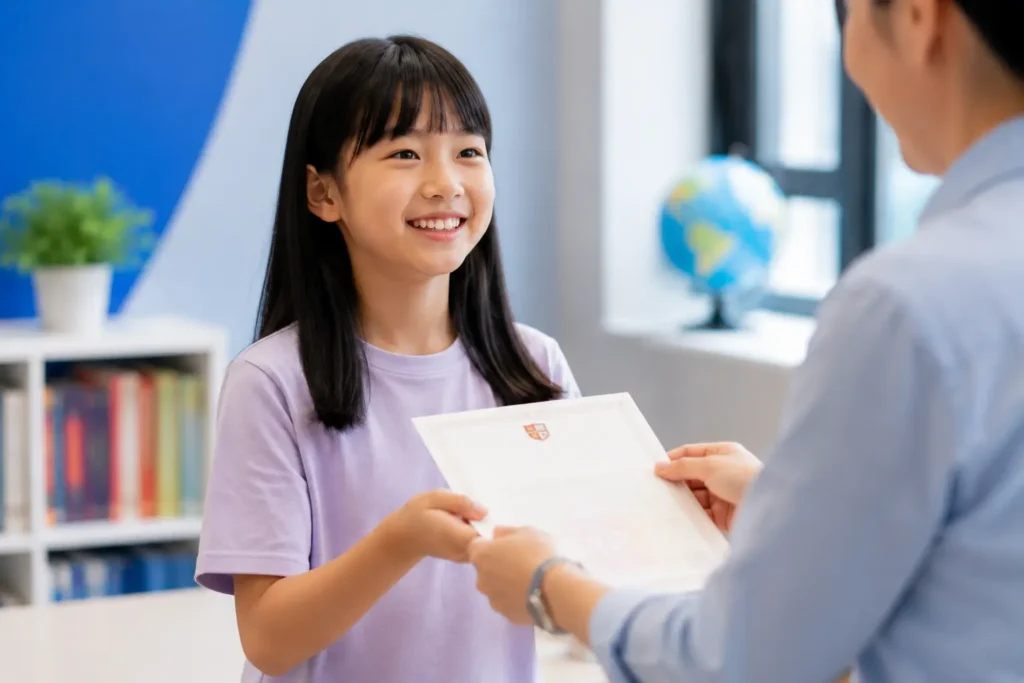 學生完成 Movers 後展現成果