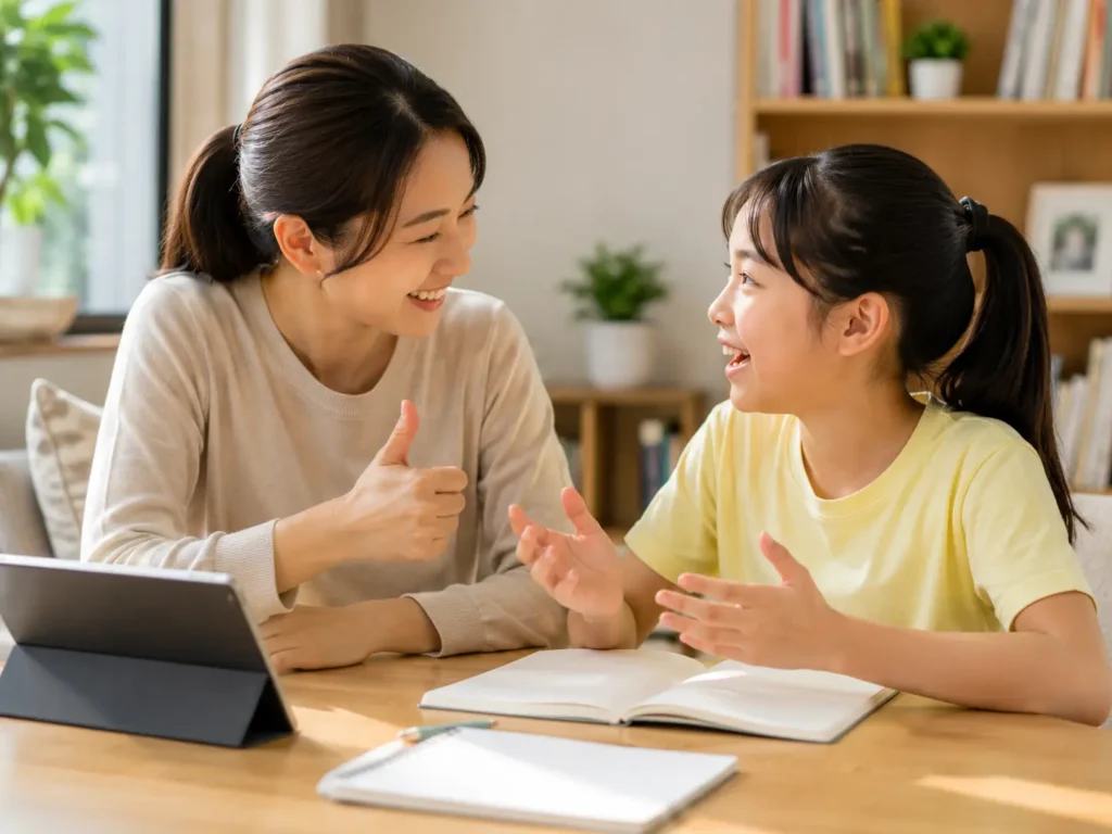 家長鼓勵孩子使用英文