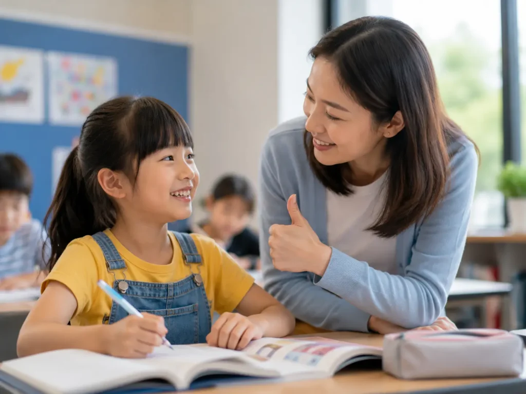老師鼓勵學生建立英文自信