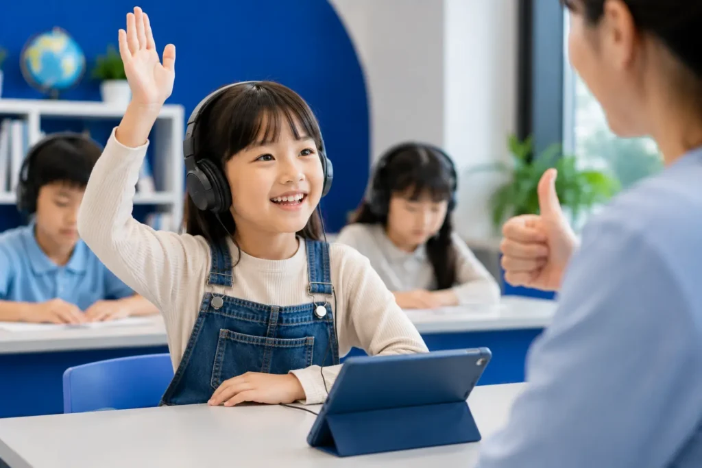 學生自信參與英文課堂活動
