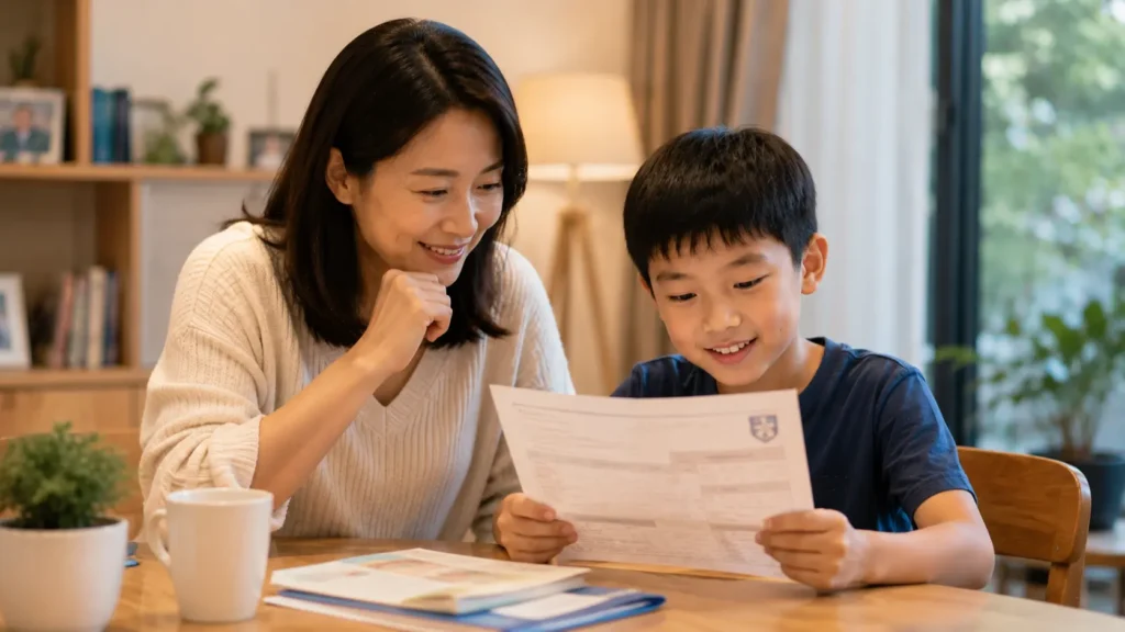 台灣家長陪孩子了解 Cambridge English 成績